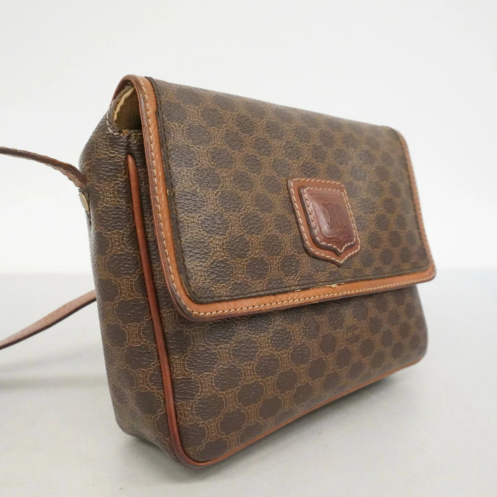 Celine Shoulder Macadam Gold Bag Brown Gold Brown